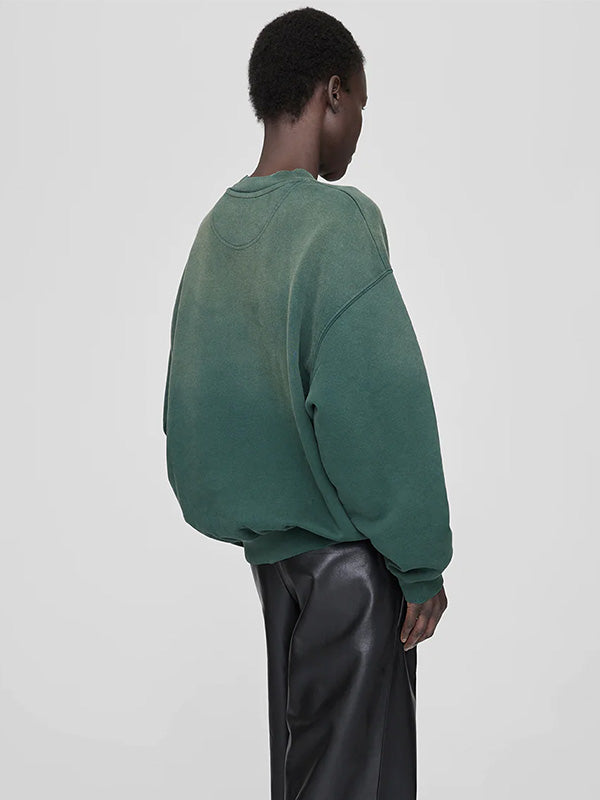 Anine Bing Jaci Sweatshirt California in Washed Faded Green