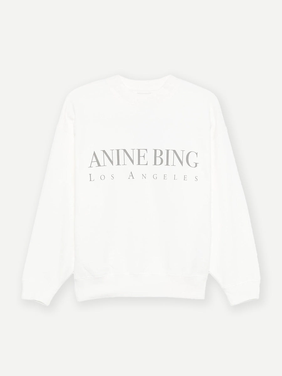 Anine Bing Jaci Sweatshirt Los Angeles in Ivory