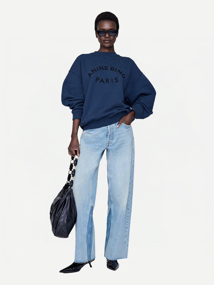 Jaci Sweatshirt in Paris Washed Navy