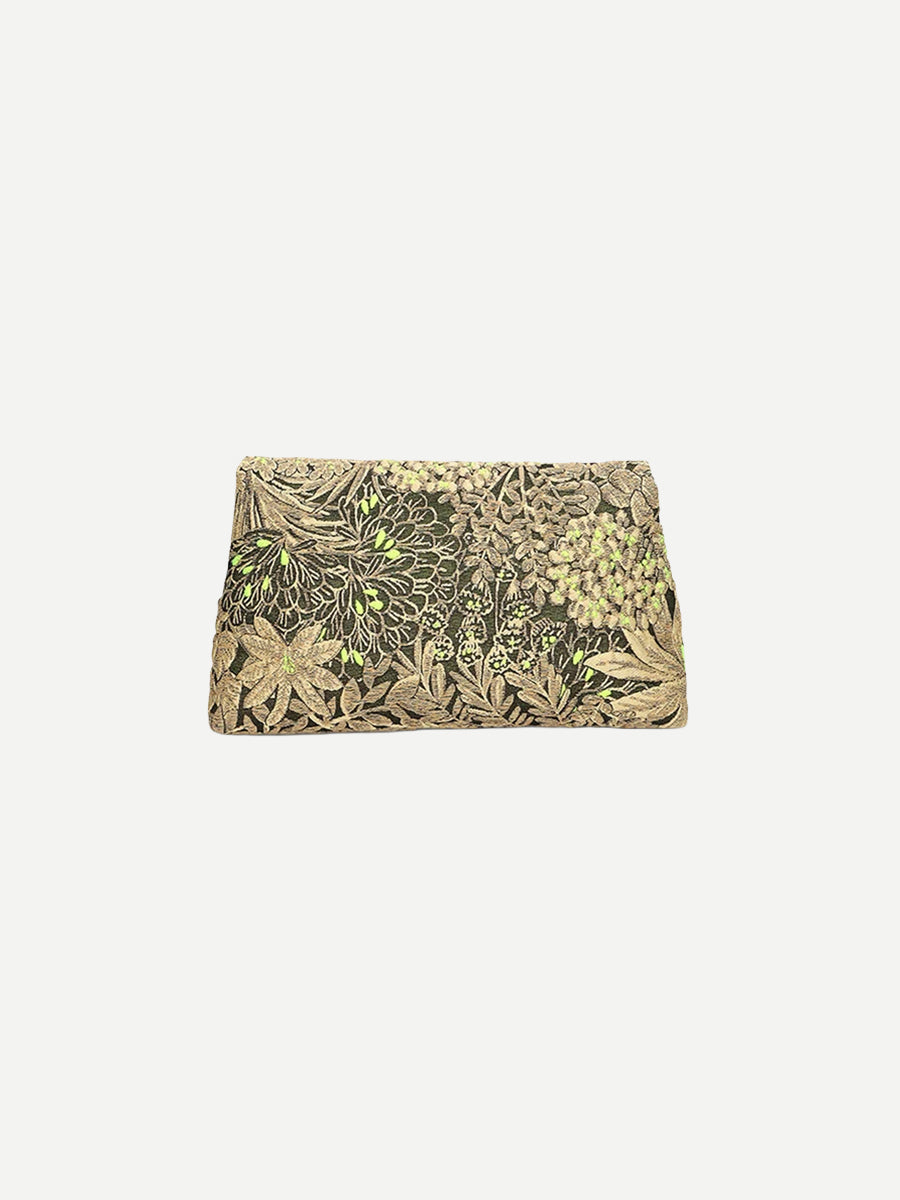 Jacquard Envelope Bag in Metallic Sand