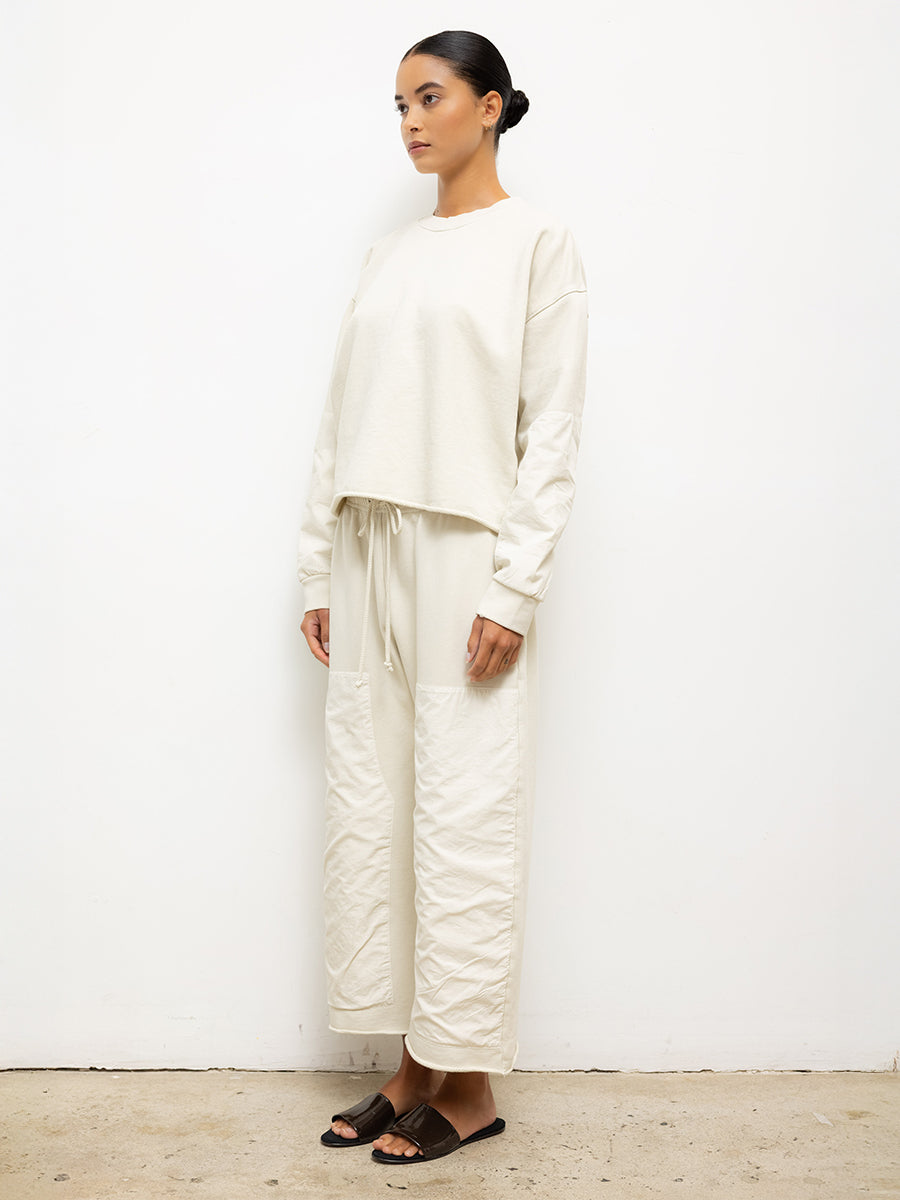 LESET Jamie Patch Crew in Chalk