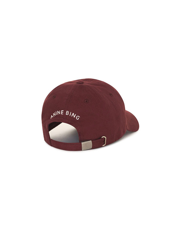 Anine Bing Jeremy Baseball Cap In Dark Cherry