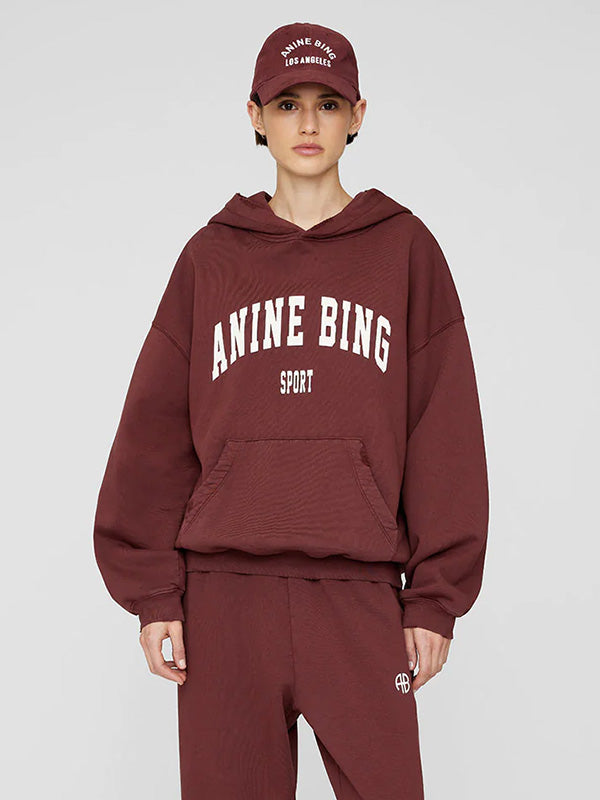 Anine Bing Jeremy Baseball Cap In Dark Cherry