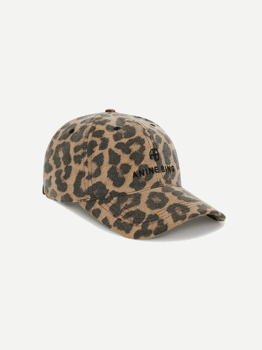 Anine Bing Jeremy Baseball Cap in Leopard