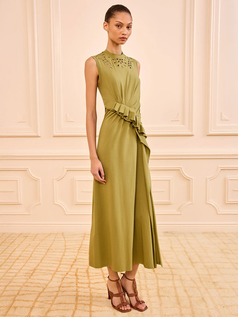 Ulla Johnson Jeune Cotton Dress in Lichen