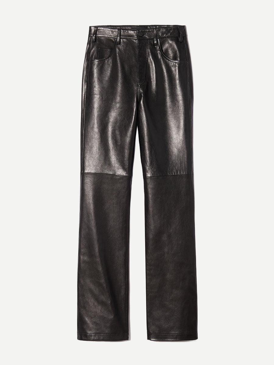 Nili Lotan Joan Leather Pant in Black