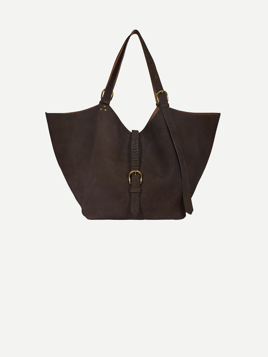 Jerome Dreyfuss Joseph Medium Bag in Imprime Croco Moka