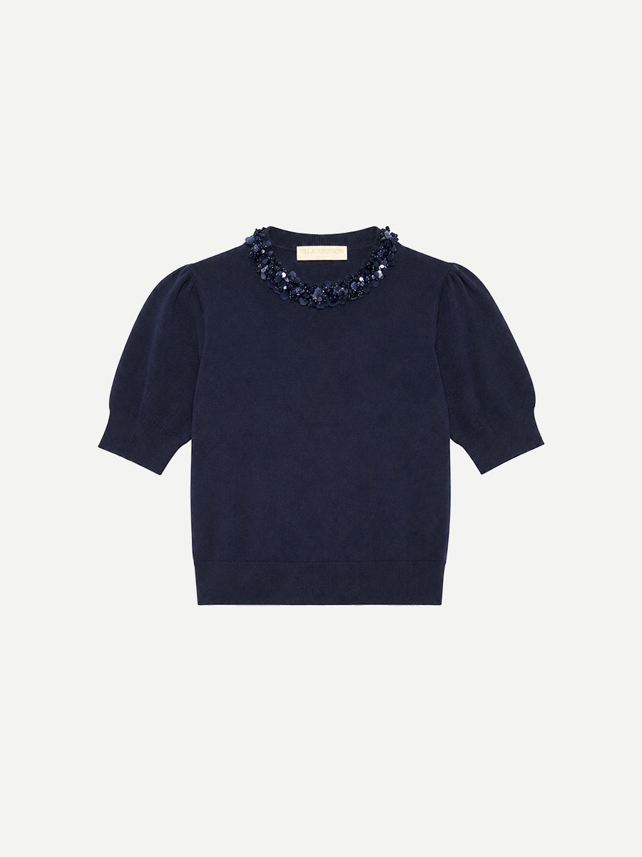 Jude Embellished Top in Midnight