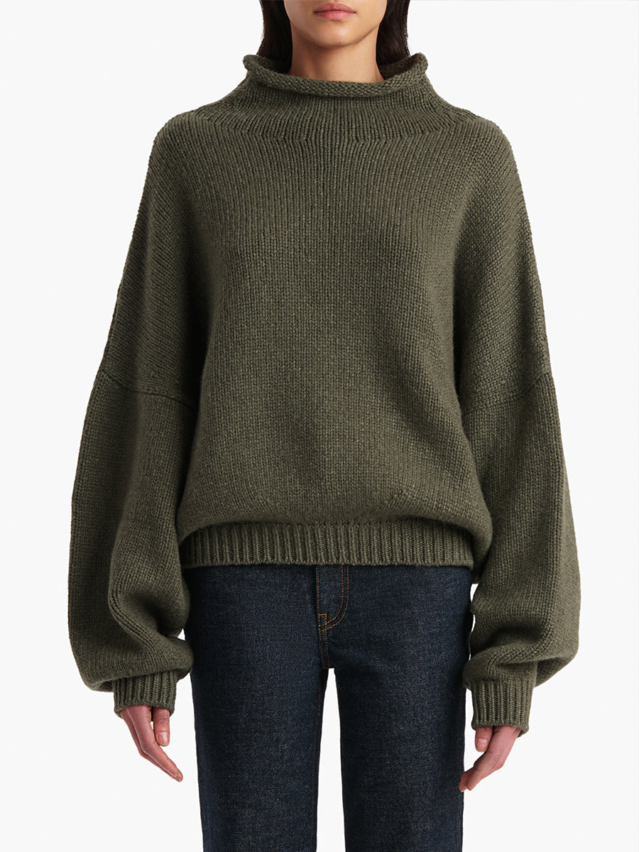 Khaite Juniper Sweater in Pine | Shop Now at Adam Heath Boutique In store and Online in Western Australia