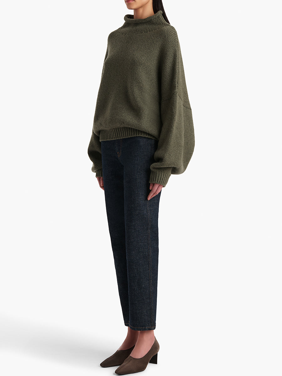 Khaite Juniper Sweater in Pine | Shop Now at Adam Heath Boutique In store and Online in Western Australia