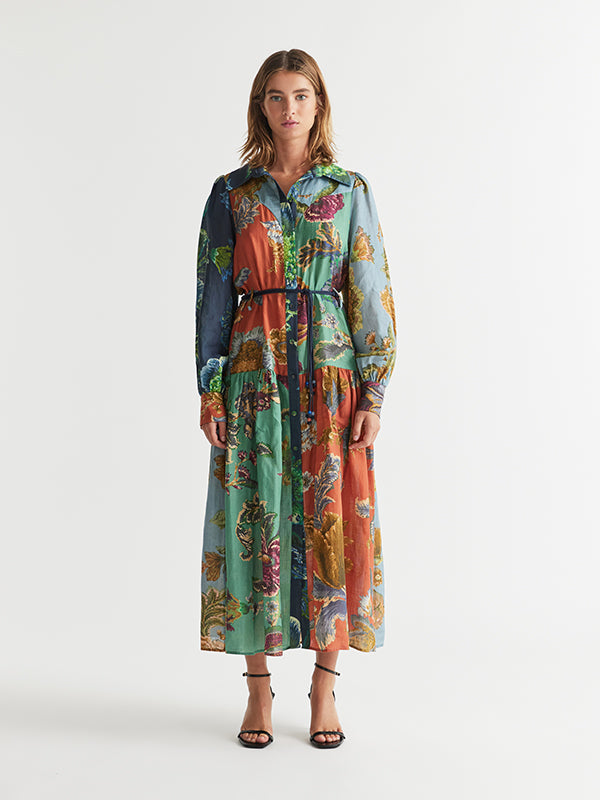 Antipodean | Juno Midi Shirt Dress in Spliced