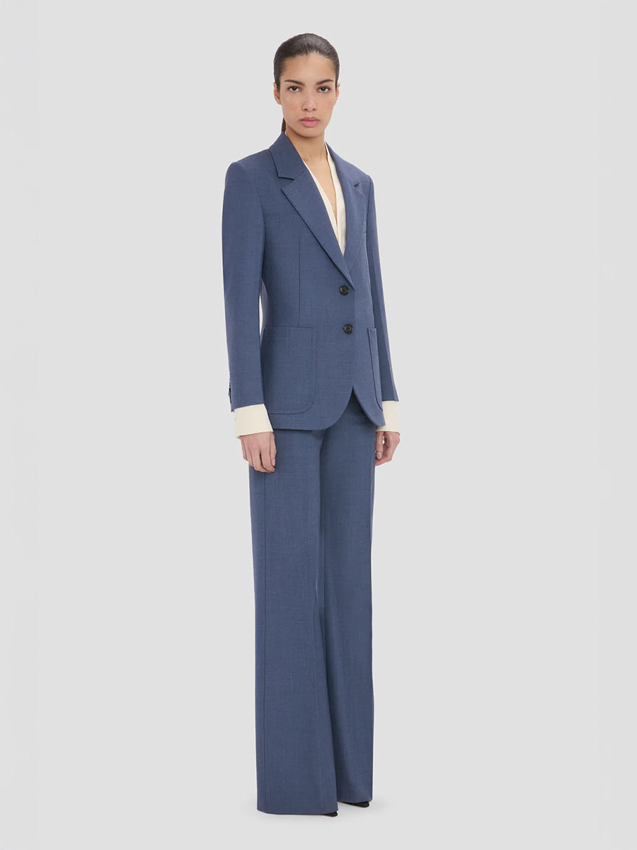 Victoria Beckham Katherine Jacket in Dusk Blue Melange