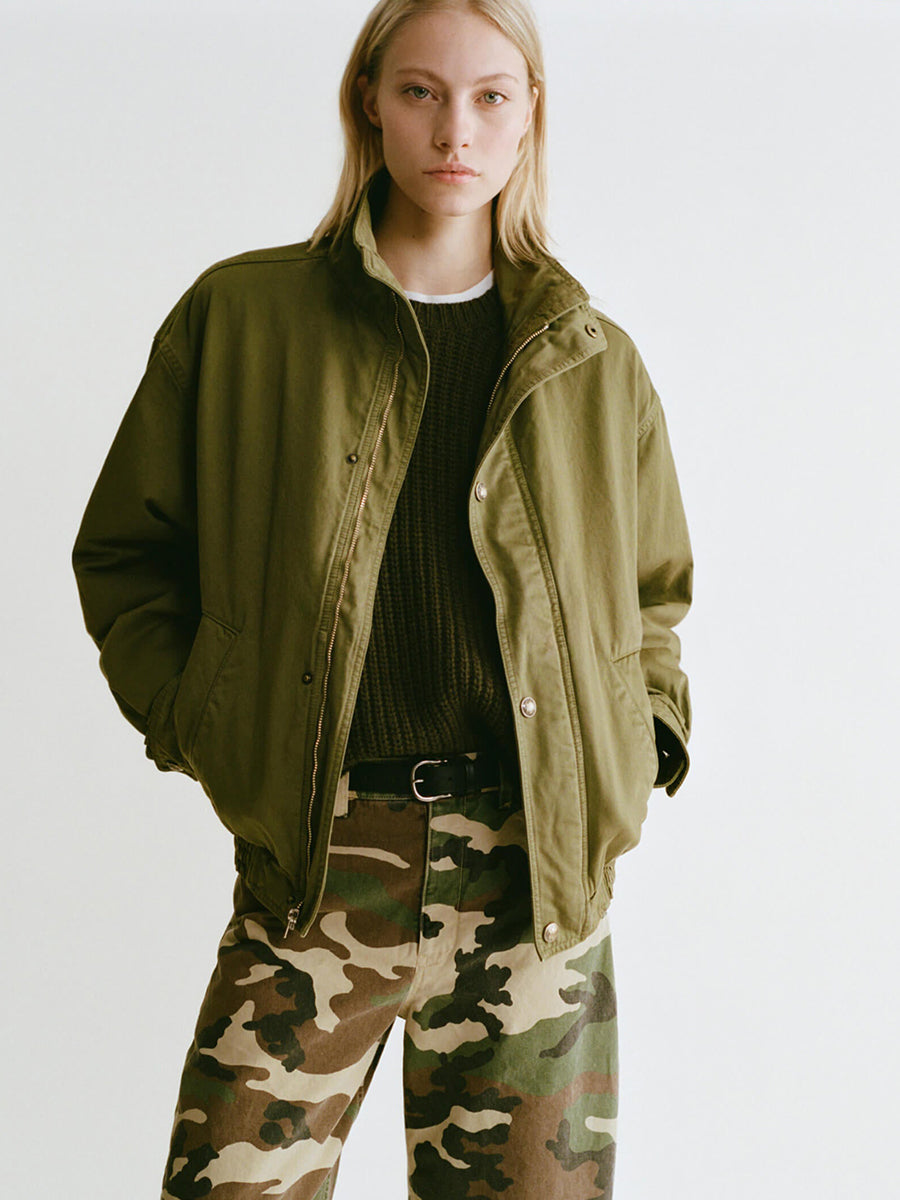 Klaire Blouson Jacket in Shadow Green