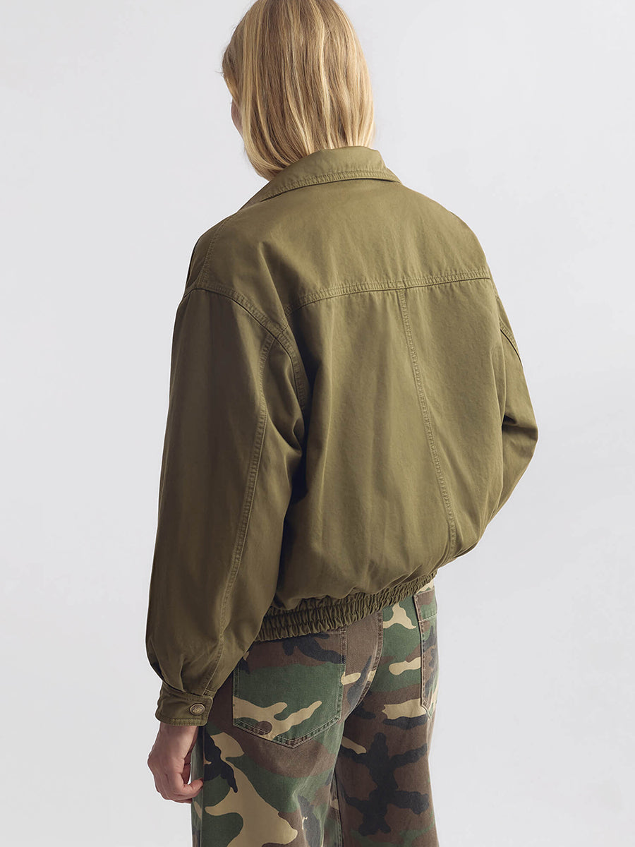 Klaire Blouson Jacket in Shadow Green