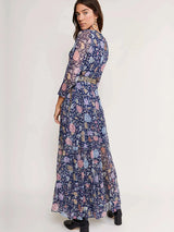Rixo | Kristen Dress in Camellia Garden Navy