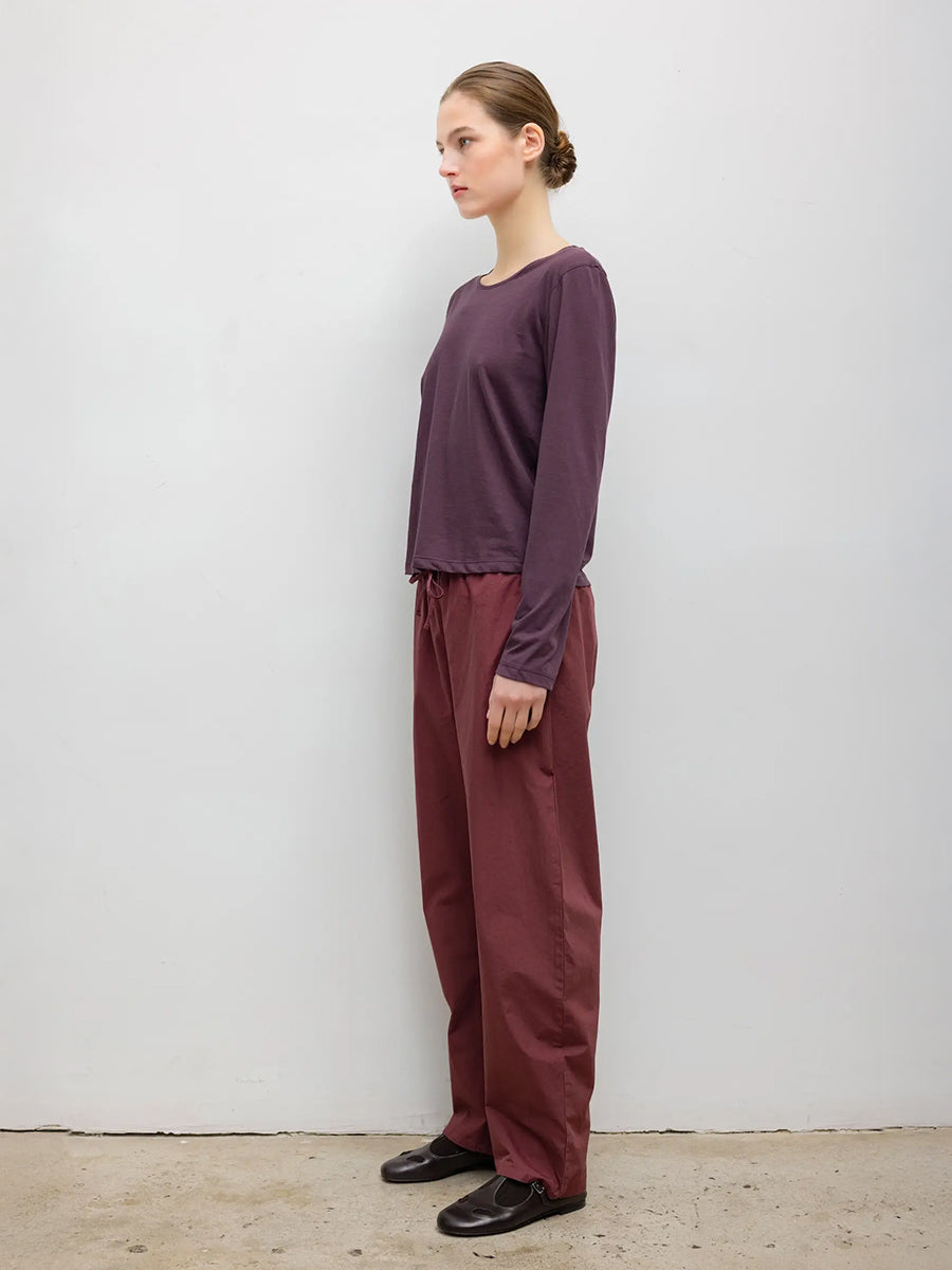 Kyoto Drawstring Pant in Maroon