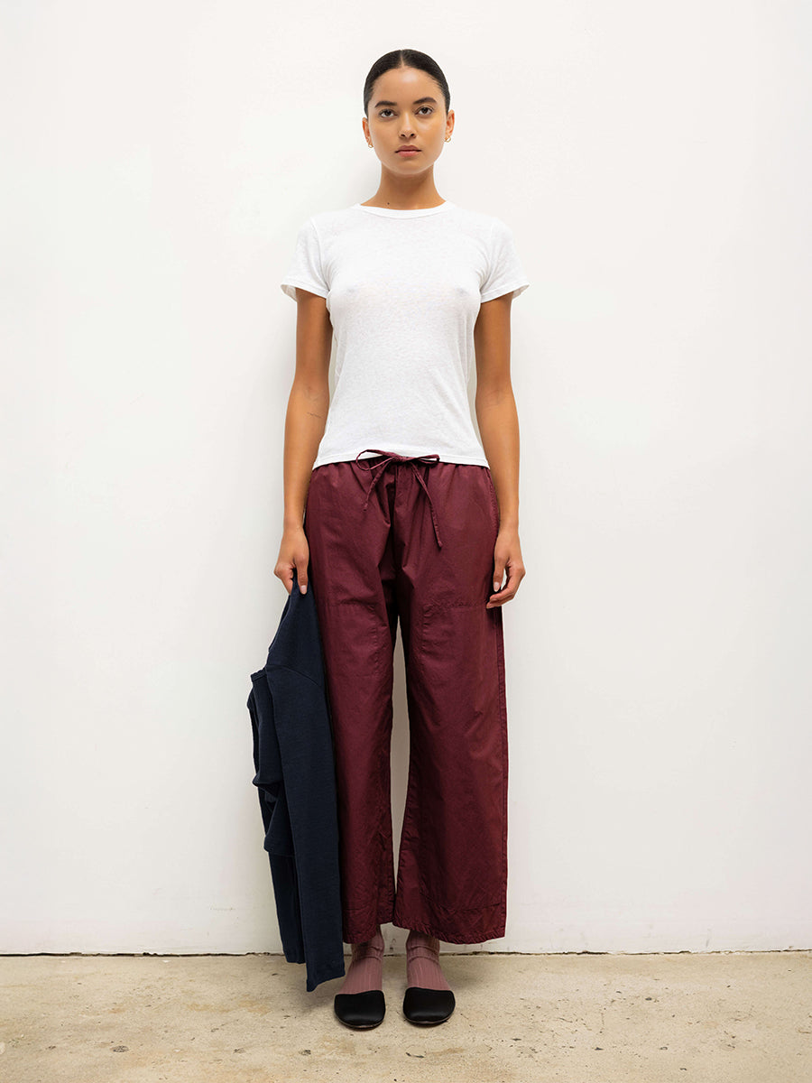 Kyoto Drawstring Pant in Maroon