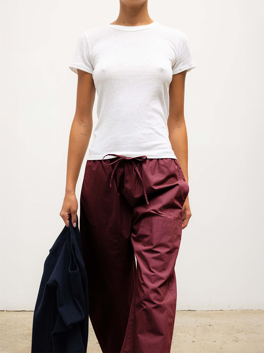 Kyoto Drawstring Pant in Maroon