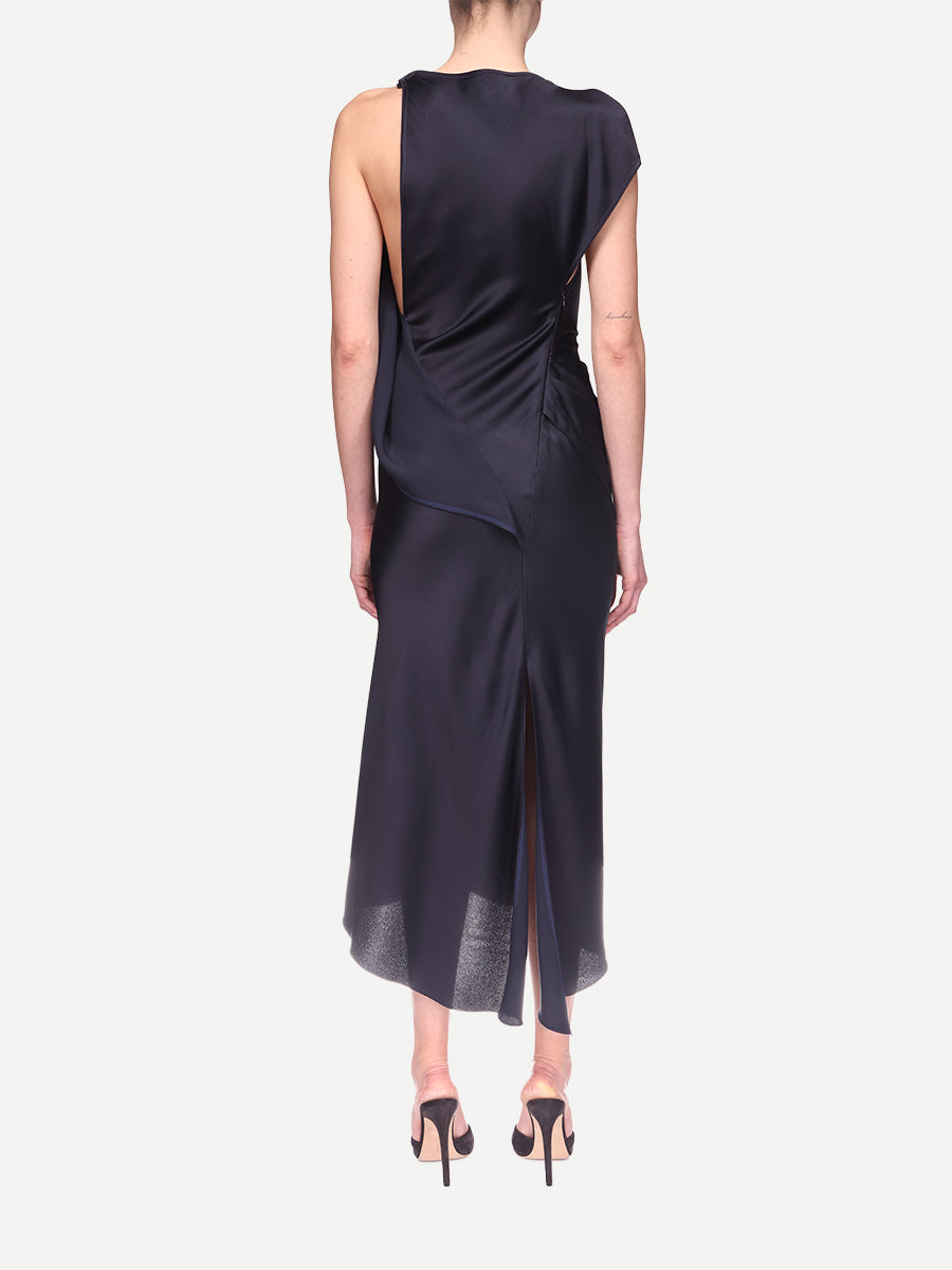 Kyra Midi Dress in Midnight
