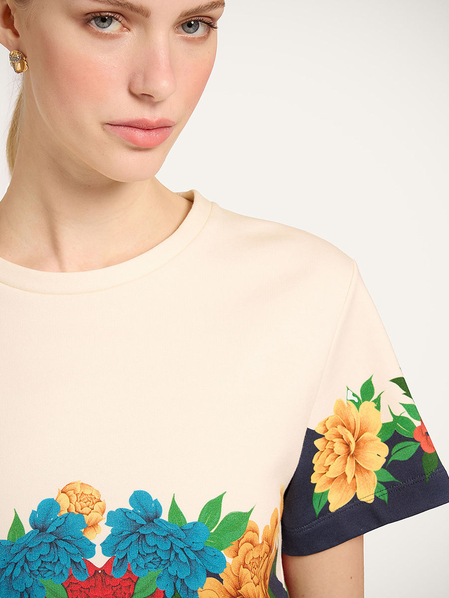 La DoubleJ La Scala Tee with Feathers in Princess Peony Ivory