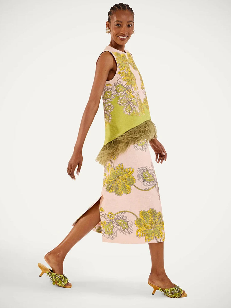 La Scala Top in Swathe Placee Pink