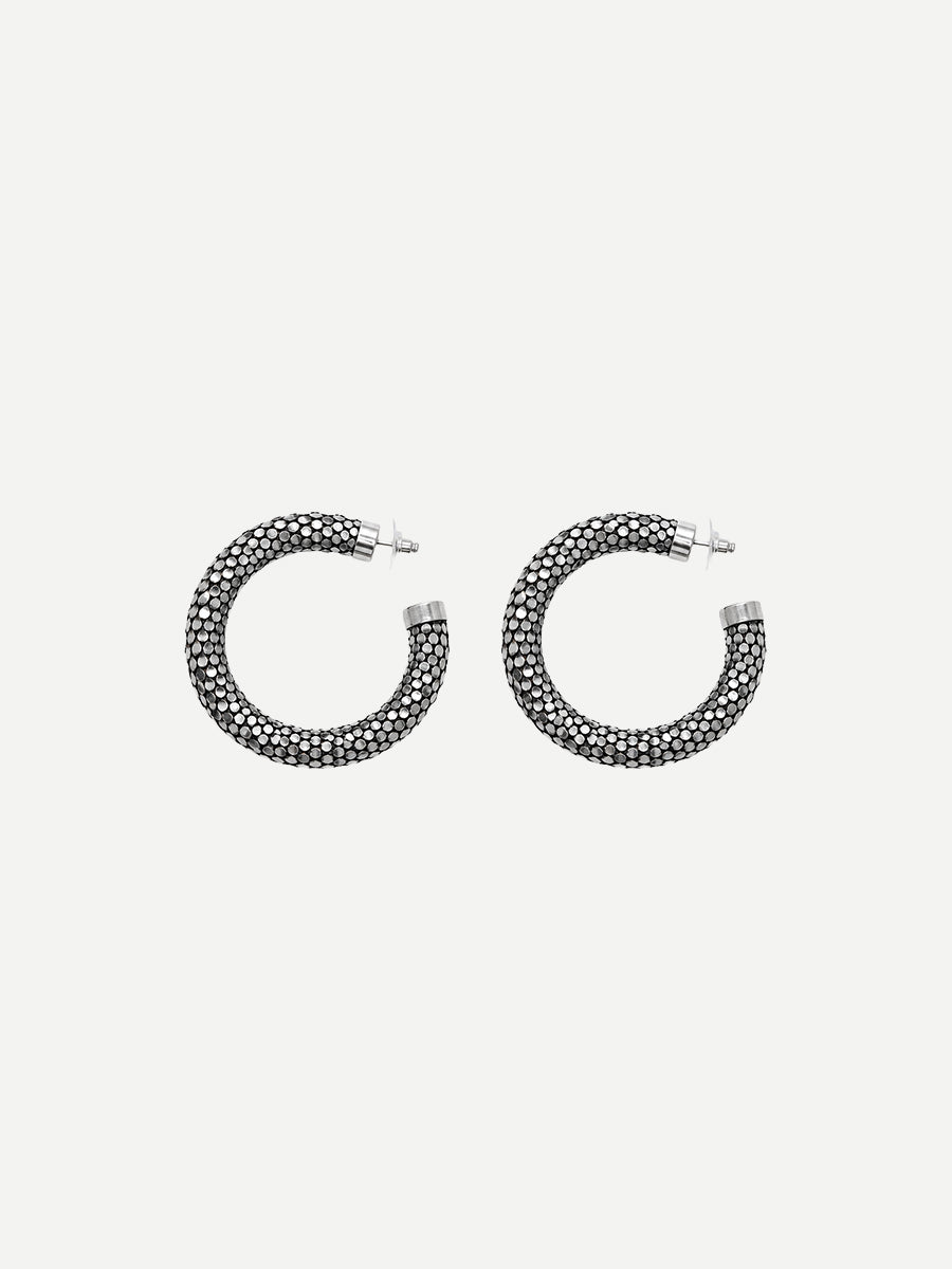 Large Hoop Earrings in Silver
