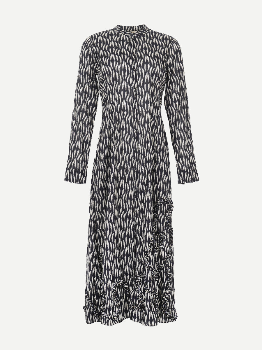 Laurentine Long Sleeve Dress in Graphite