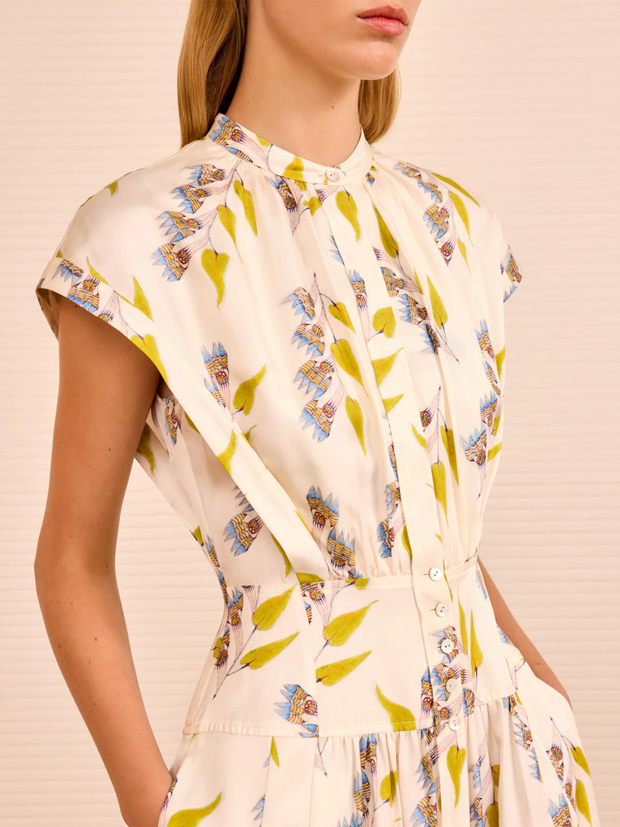 Lausanne Button Up Dress in Infinite Flower