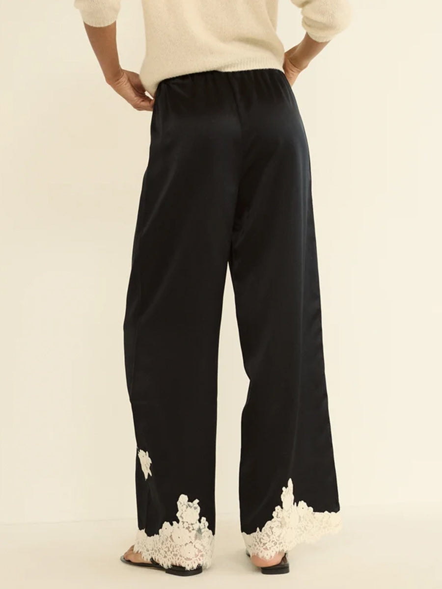 Lavon Pant in Black with Candlelight Lace