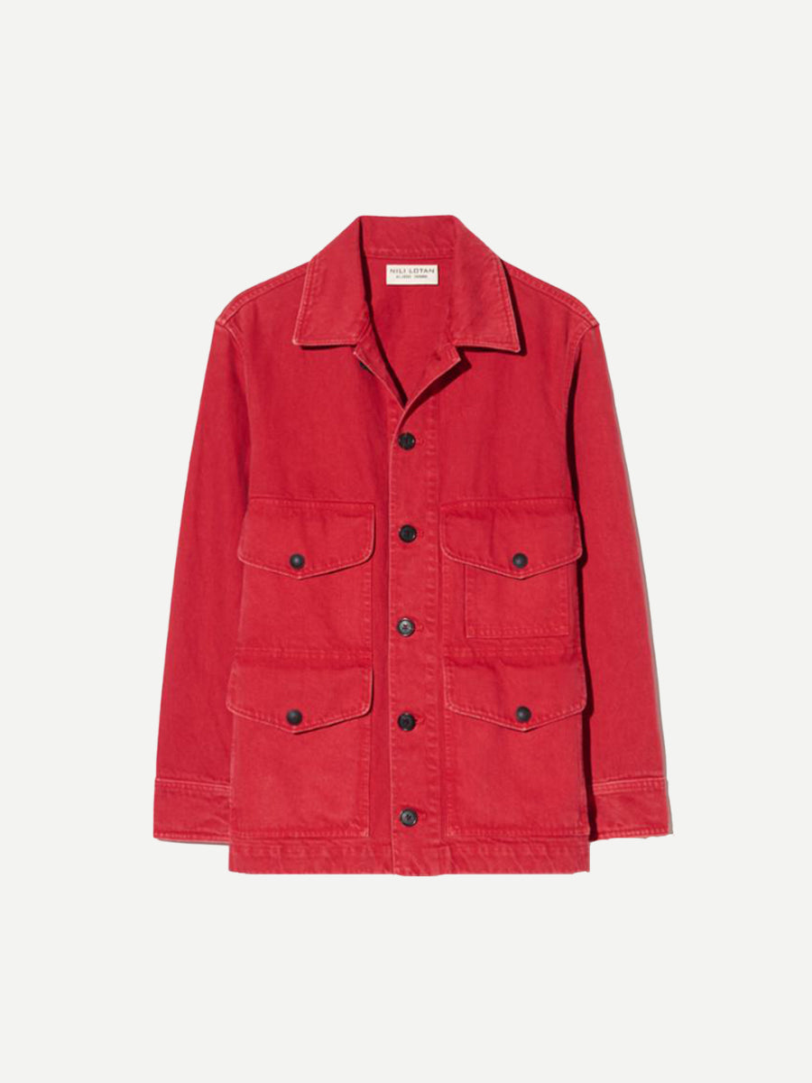 Nili Lotan Leroy Jacket in Scarlet