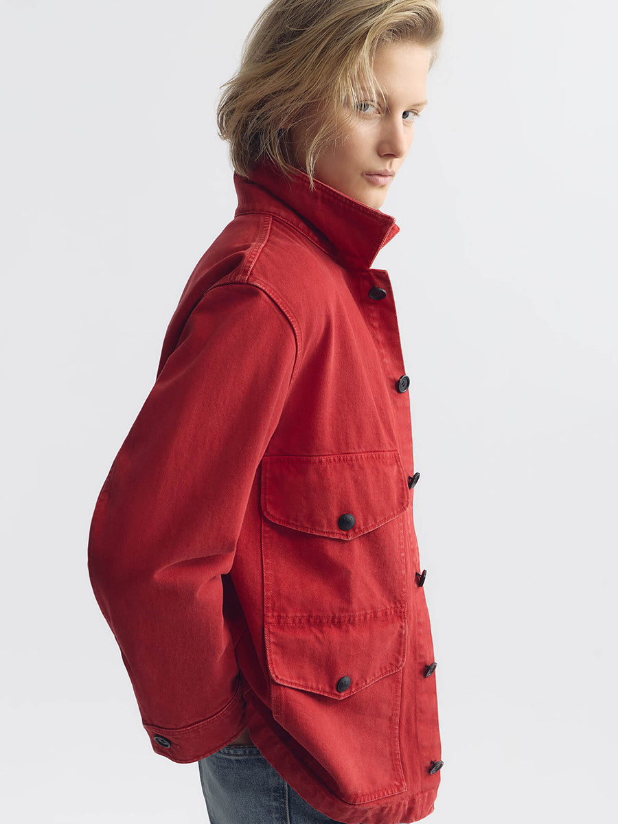 Nili Lotan Leroy Jacket in Scarlet