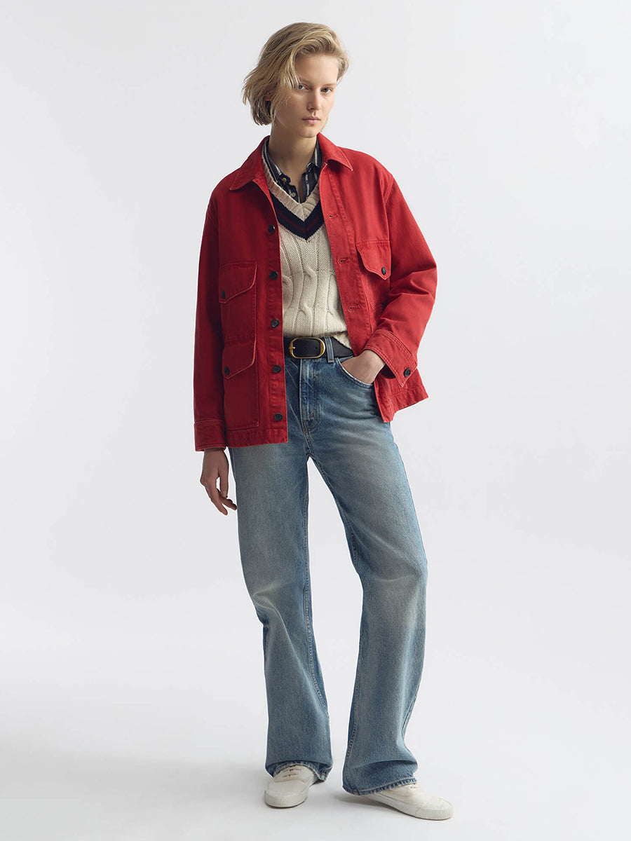 Nili Lotan Leroy Jacket in Scarlet