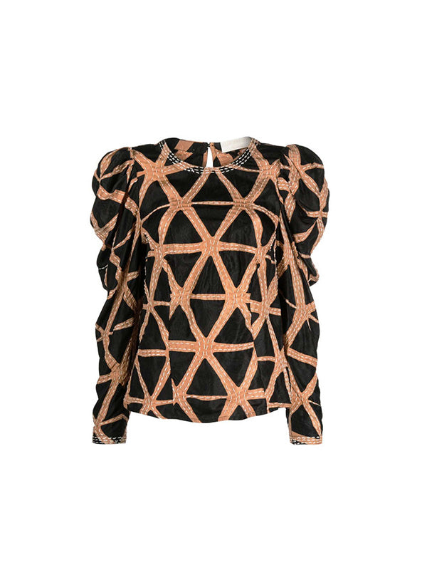 Ulla Johnson Leyla Blouse in Onyx