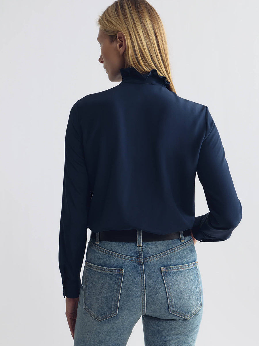 Lily Blouse in Marine Blue
