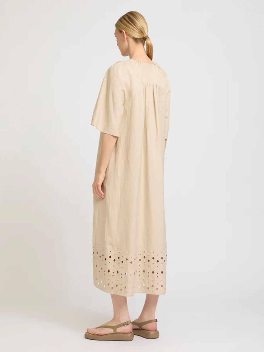 Yves Salomon Linen Dress in Sahel