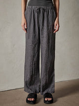 Linen Lounge Pant in Magma Pigment