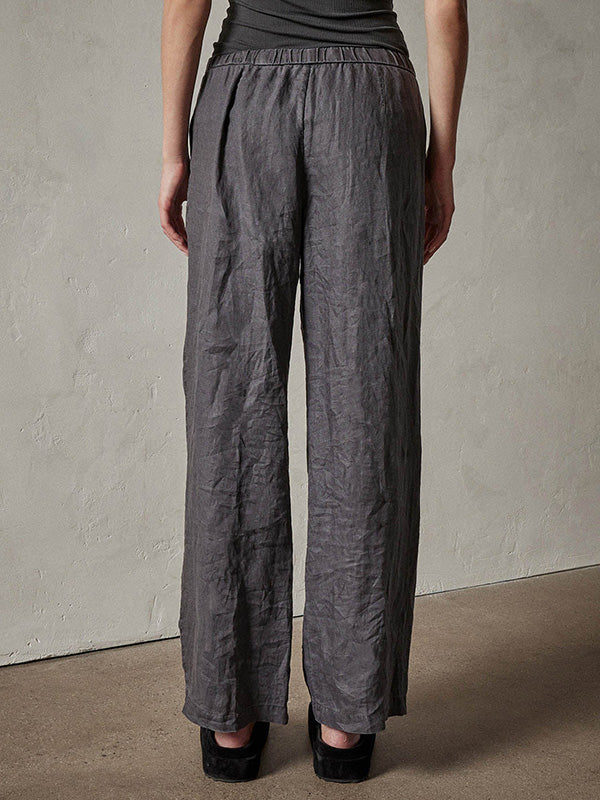 Linen Lounge Pant in Magma Pigment