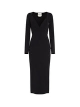 Roland Mouret Long Sleeve Midi Dress in Black