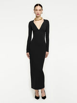 Roland Mouret Long Sleeve Midi Dress in Black