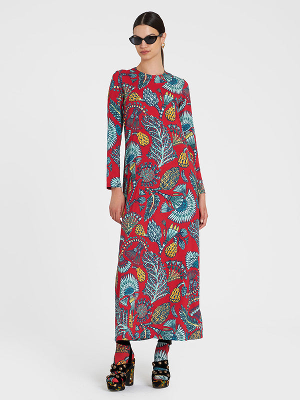 La DoubleJ | Long Sleeve Swing Dress in Sicomore