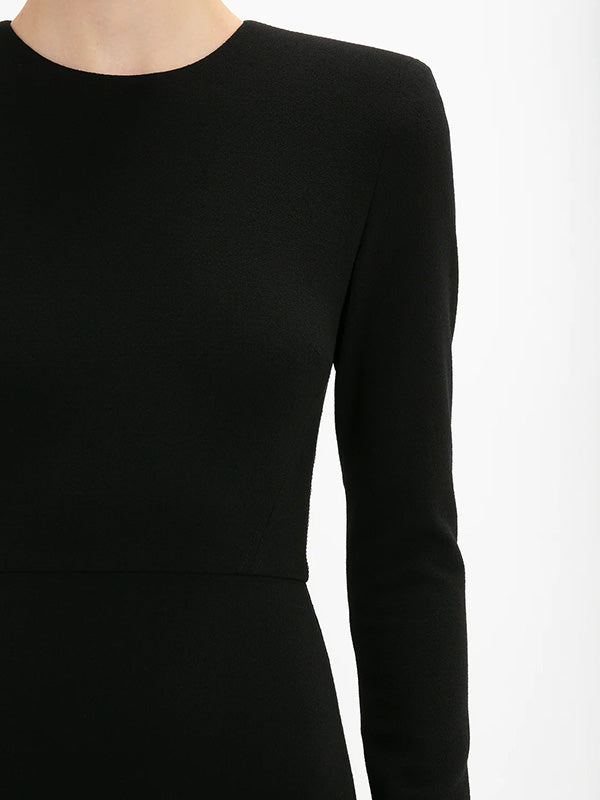 Victoria Beckham Long Sleeve T-Shirt Fitted in Black