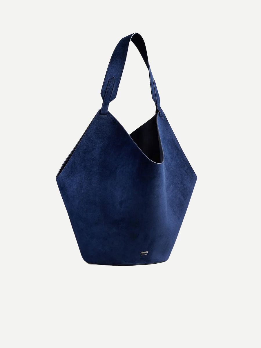 Khaite Lotus Medium Tote in Midnight Navy | Shop Adam Heath in Perth, Western Australia