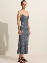 Matteau Low Back Slip Dress in Forget me not