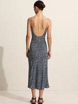 Matteau Low Back Slip Dress in Forget me not