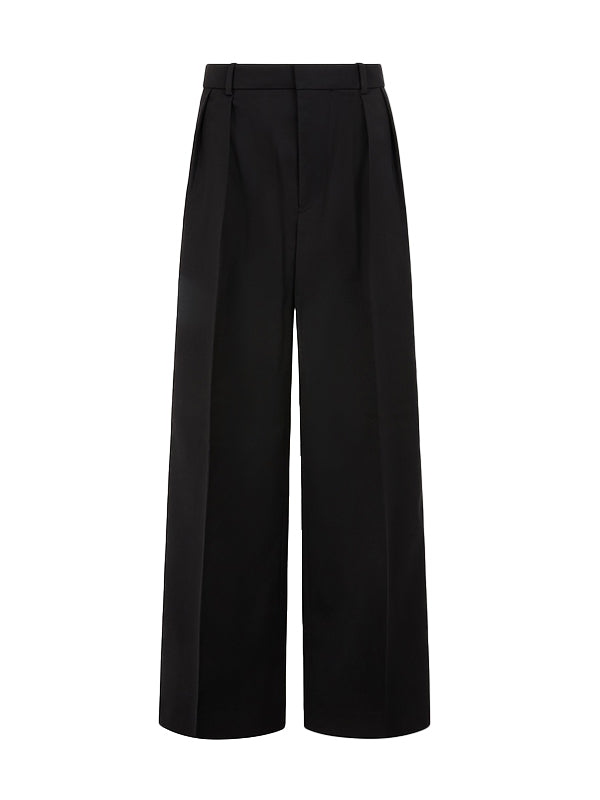 Wardrobe.NYC | Low Rise Tuxedo Trouser in Black