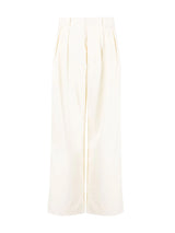 Wardrobe.NYC | Low Rise Tuxedo Trouser in Off White