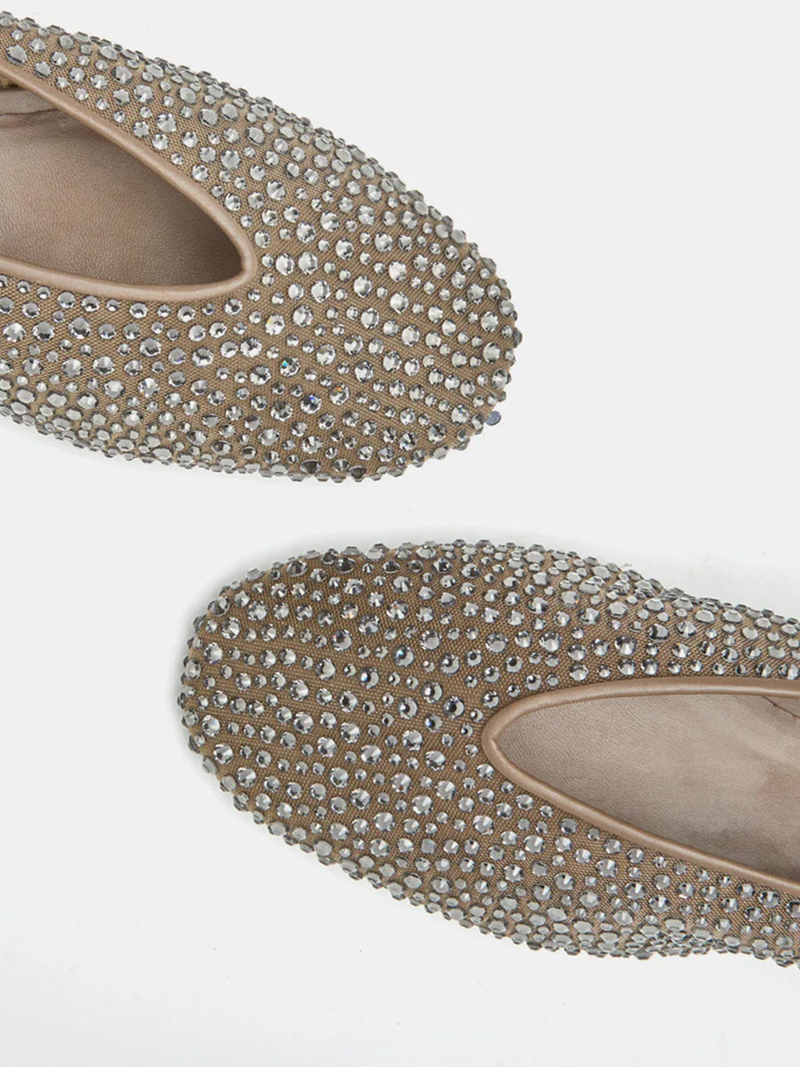 Le Monde Beryl Luna Slipper in Smokey Mesh Crystal