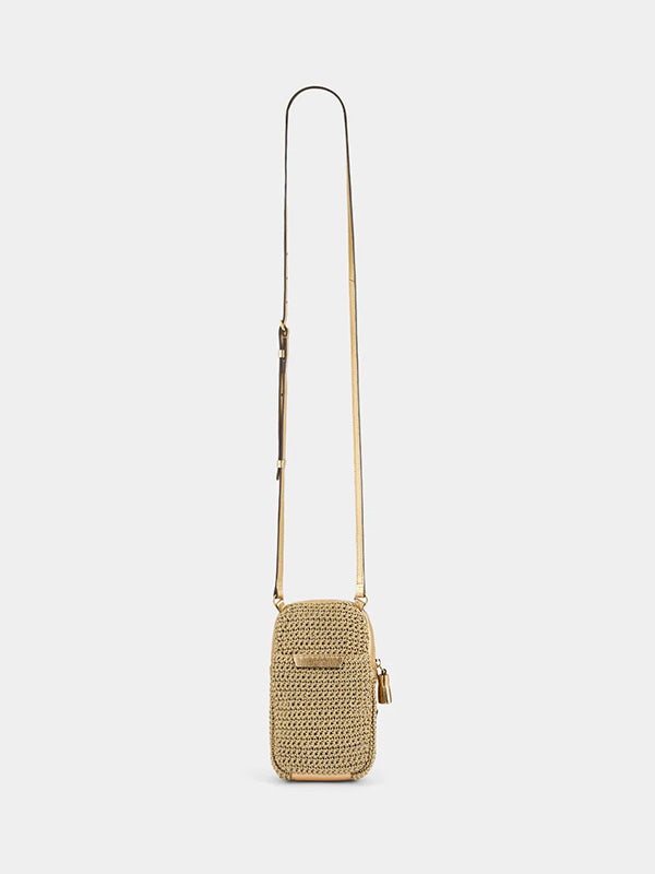 Anya Hindmarch Essentials Cross Body in Gold Metallic