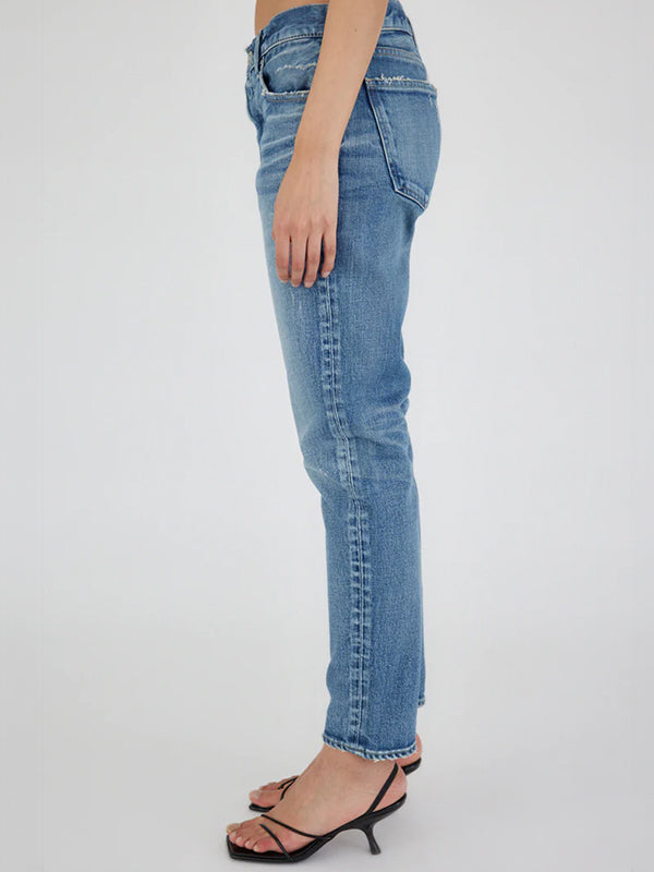Moussy Vintage | MV Annesdale Tapered-Mid in Blue