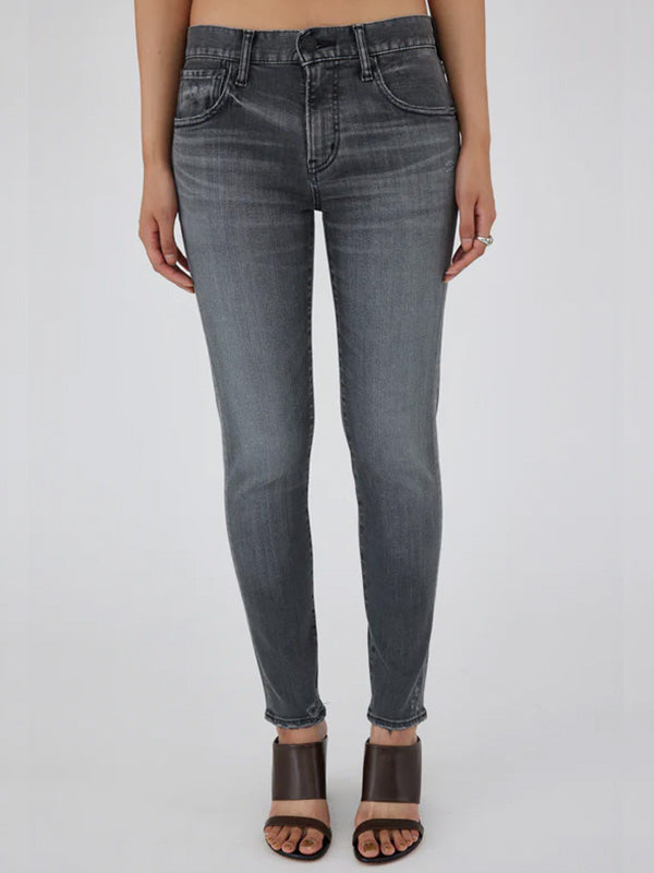 Moussy Vintage | MV Midland Skinny Long in Black